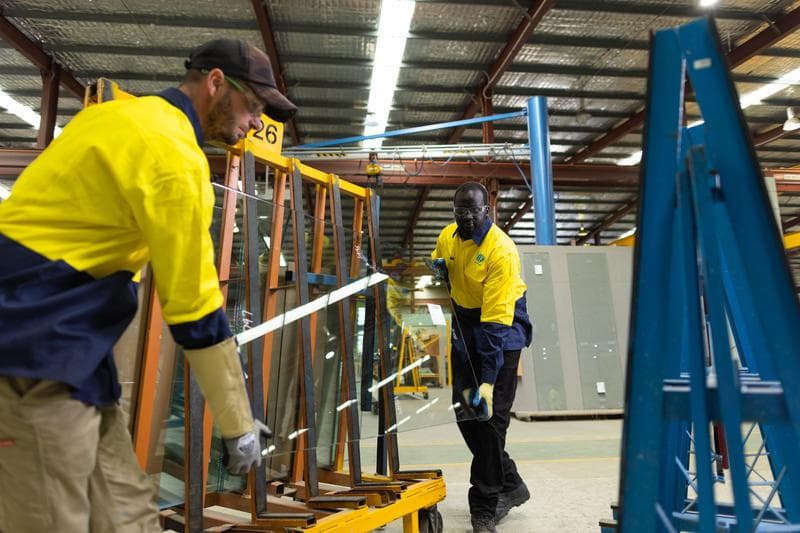 Warehouse team working a shift