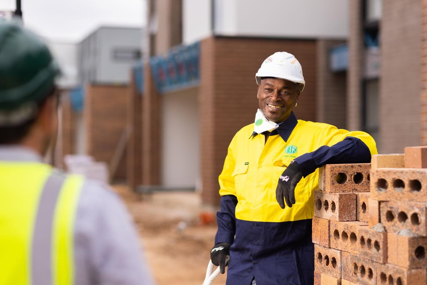 Construction labourer on site