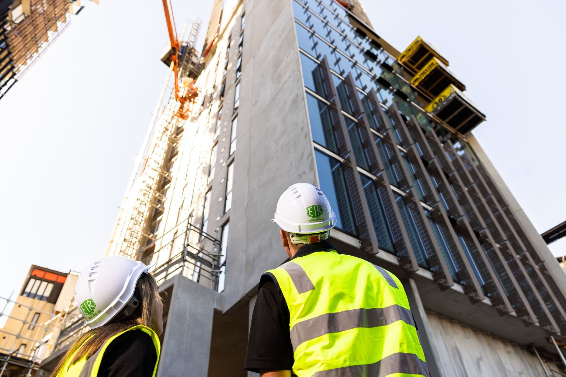 Construction workers on an Adelaide site